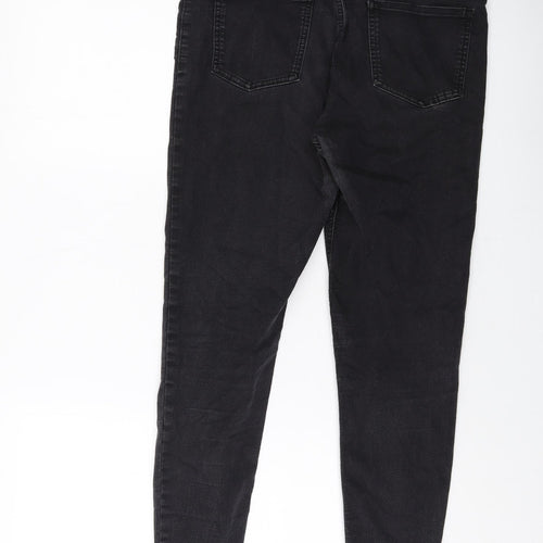 Marks and Spencer Womens Grey Cotton Jegging Jeans Size 14 L26 in Regular