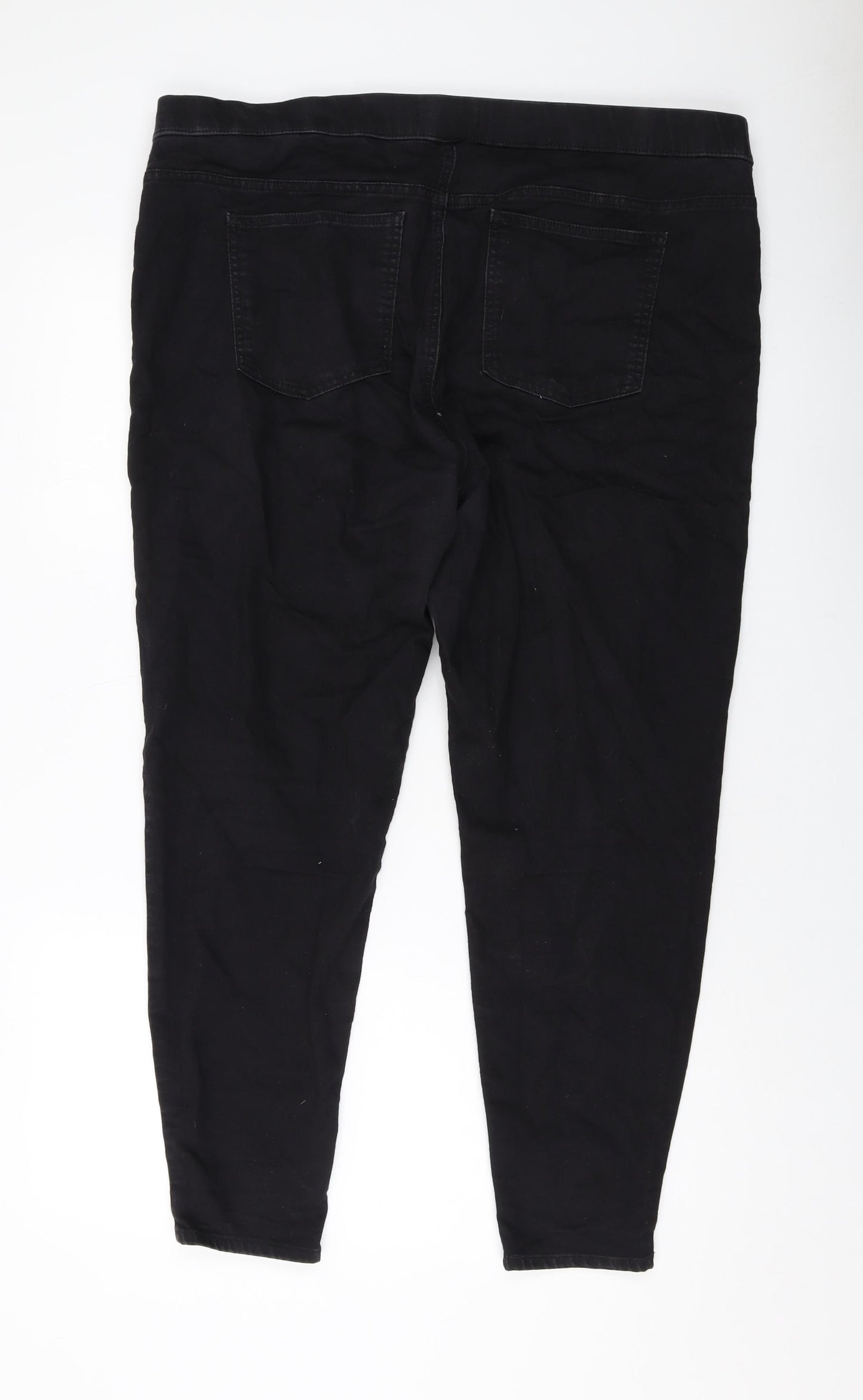 Marks and Spencer Womens Black Cotton Jegging Jeans Size 22 L27 in Regular