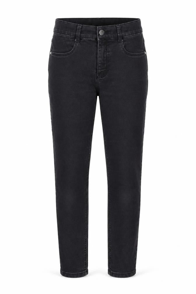 8 Womens Grey Cotton Skinny Jeans Size 8 L24 in Regular Button