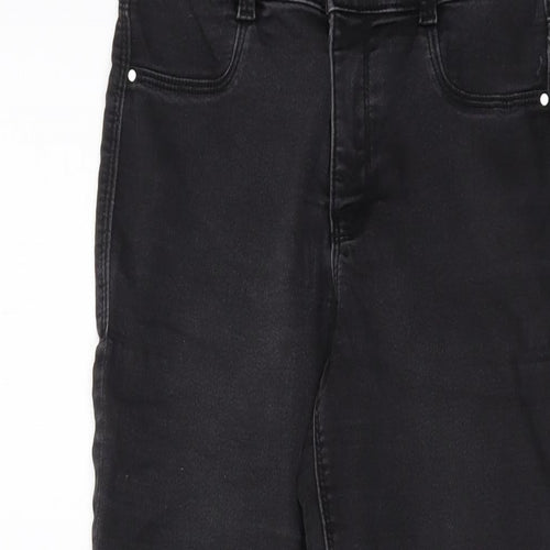 8 Womens Grey Cotton Skinny Jeans Size 8 L24 in Regular Button