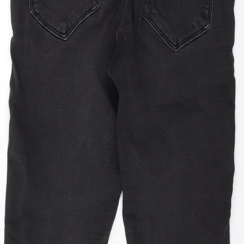 8 Womens Grey Cotton Skinny Jeans Size 8 L24 in Regular Button