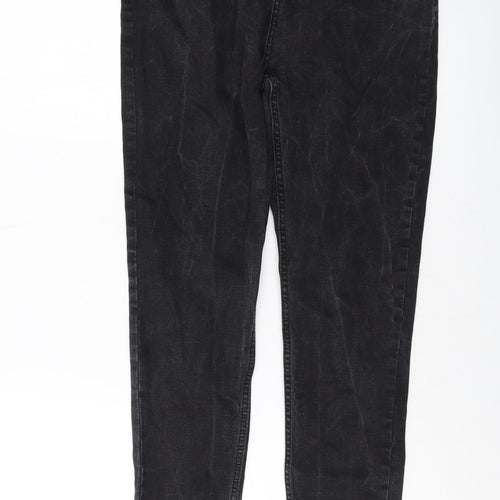 Status Womens Grey Cotton Skinny Jeans Size S L28 in Regular Button