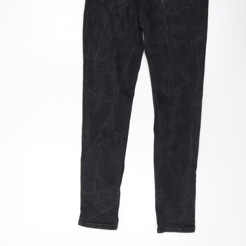 Status Womens Grey Cotton Skinny Jeans Size S L28 in Regular Button