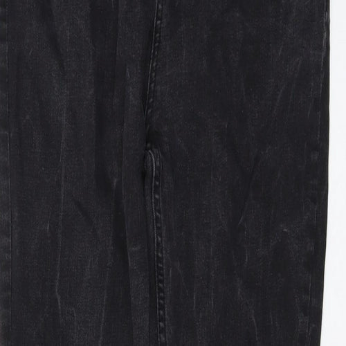 Status Womens Grey Cotton Skinny Jeans Size S L28 in Regular Button