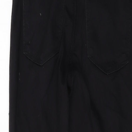 Topshop Womens Black Cotton Skinny Jeans Size 32 in L26 in Regular Button