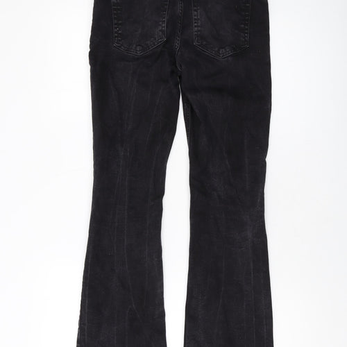 Denim & Co. Womens Black Cotton Bootcut Jeans Size 14 L31 in Regular Button
