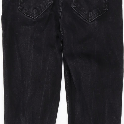 Denim & Co. Womens Black Cotton Bootcut Jeans Size 14 L31 in Regular Button