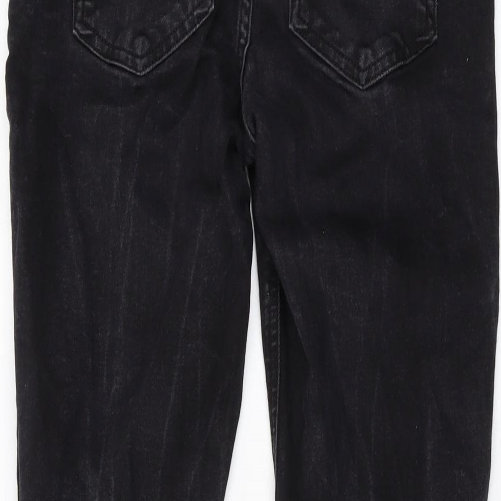 Denim & Co. Womens Black Cotton Bootcut Jeans Size 14 L31 in Regular Button