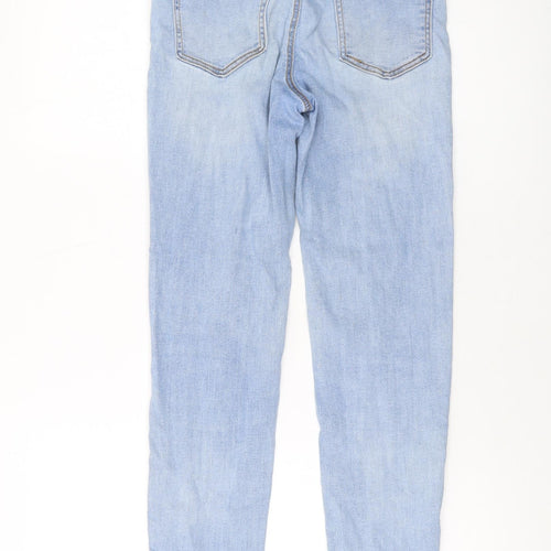 Pimke Womens Blue Cotton Skinny Jeans Size 10 L26 in Regular Button