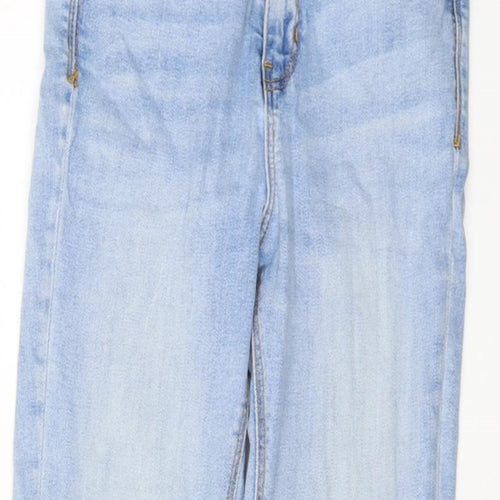 Pimke Womens Blue Cotton Skinny Jeans Size 10 L26 in Regular Button