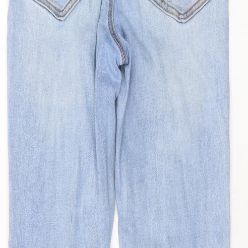 Pimke Womens Blue Cotton Skinny Jeans Size 10 L26 in Regular Button