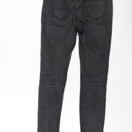 New Look Girls Grey Cotton Skinny Jeans Size 14 Years Regular Button