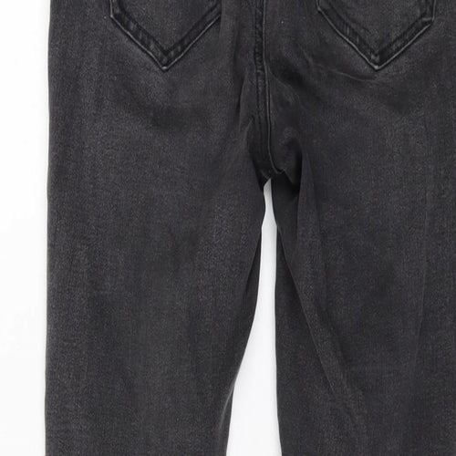 New Look Girls Grey Cotton Skinny Jeans Size 14 Years Regular Button