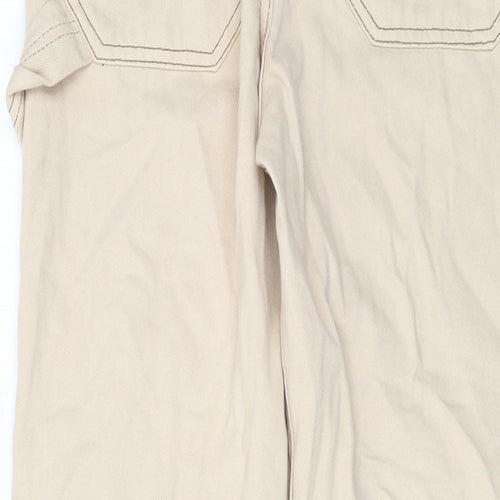Stradivarius Womens Beige Cotton Straight Jeans Size 8 L31 in Regular Button