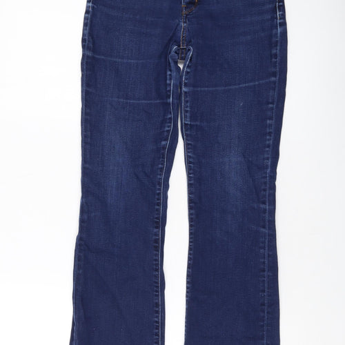 Levi's Womens Blue Cotton Bootcut Jeans Size 28 in L29 in Regular Button