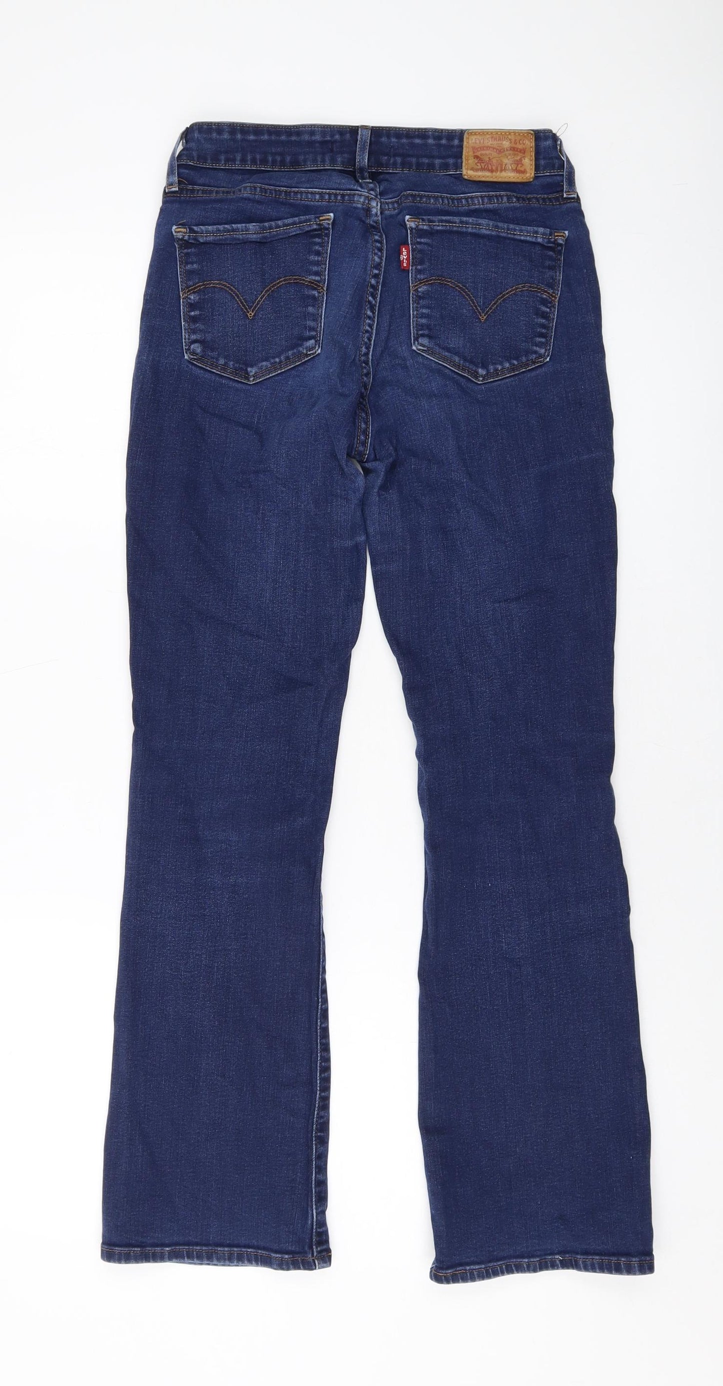 Levi's Womens Blue Cotton Bootcut Jeans Size 28 in L29 in Regular Button