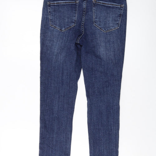 The Denim Edit Womens Blue Cotton Skinny Jeans Size 10 L26 in Regular Button