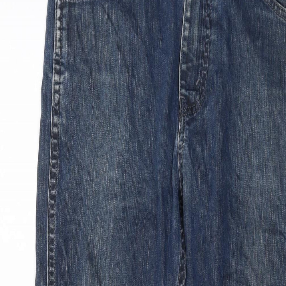 Levi's Mens Blue Cotton Straight Jeans Size 32 in L31 in Regular Button