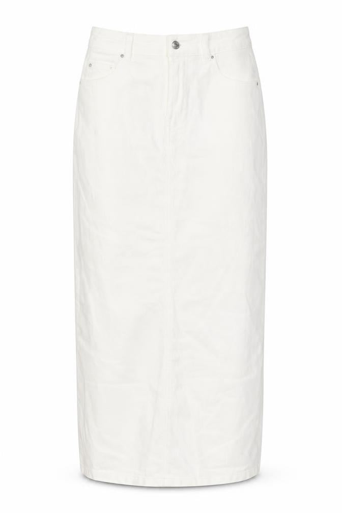 ASOS Womens Ivory Cotton Straight & Pencil Skirt Size 6 Button
