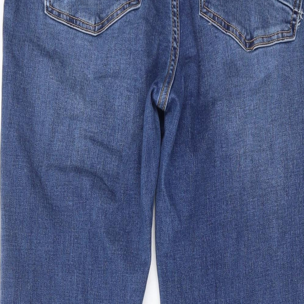 Redial Womens Blue Cotton Bootcut Jeans Size 14 L30 in Regular Button