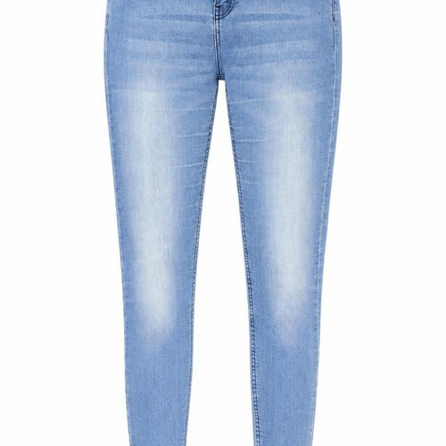 H&M Womens Blue Cotton Skinny Jeans Size 6 L30 in Regular Button