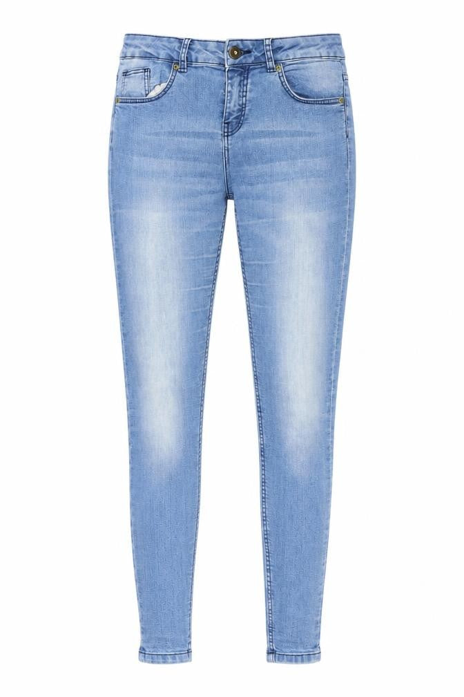H&M Womens Blue Cotton Skinny Jeans Size 6 L30 in Regular Button