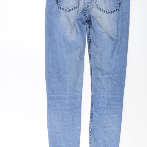 H&M Womens Blue Cotton Skinny Jeans Size 6 L30 in Regular Button