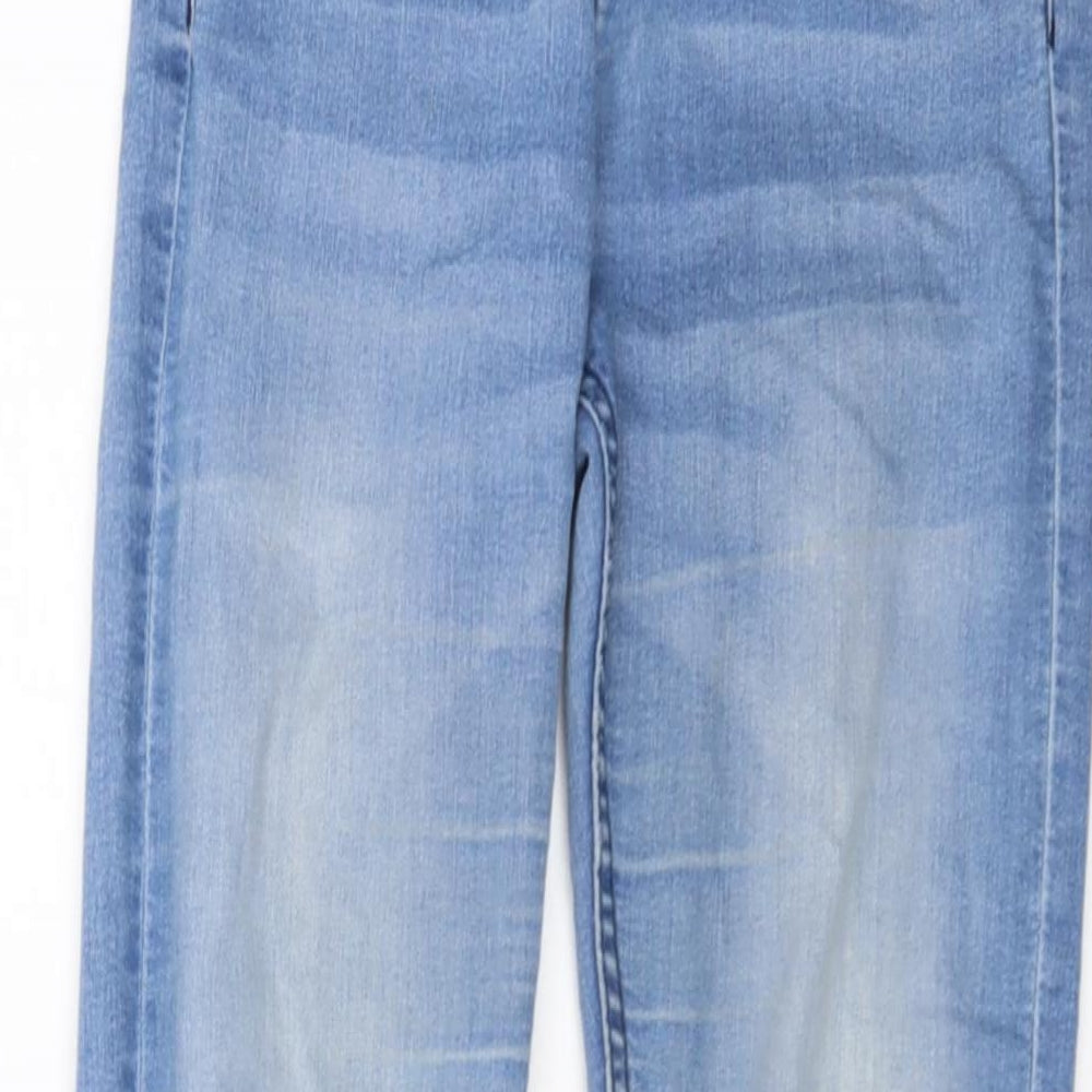 H&M Womens Blue Cotton Skinny Jeans Size 6 L30 in Regular Button