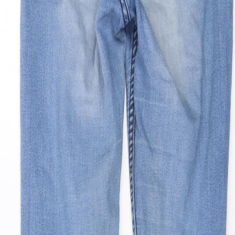 H&M Womens Blue Cotton Skinny Jeans Size 6 L30 in Regular Button