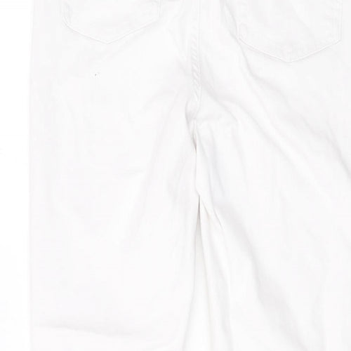 Denim & Co. Womens White Cotton Skinny Jeans Size 12 L28 in Regular Button