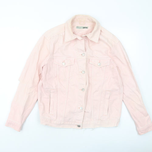 Topshop Womens Pink Jacket Size 10 Buckle
