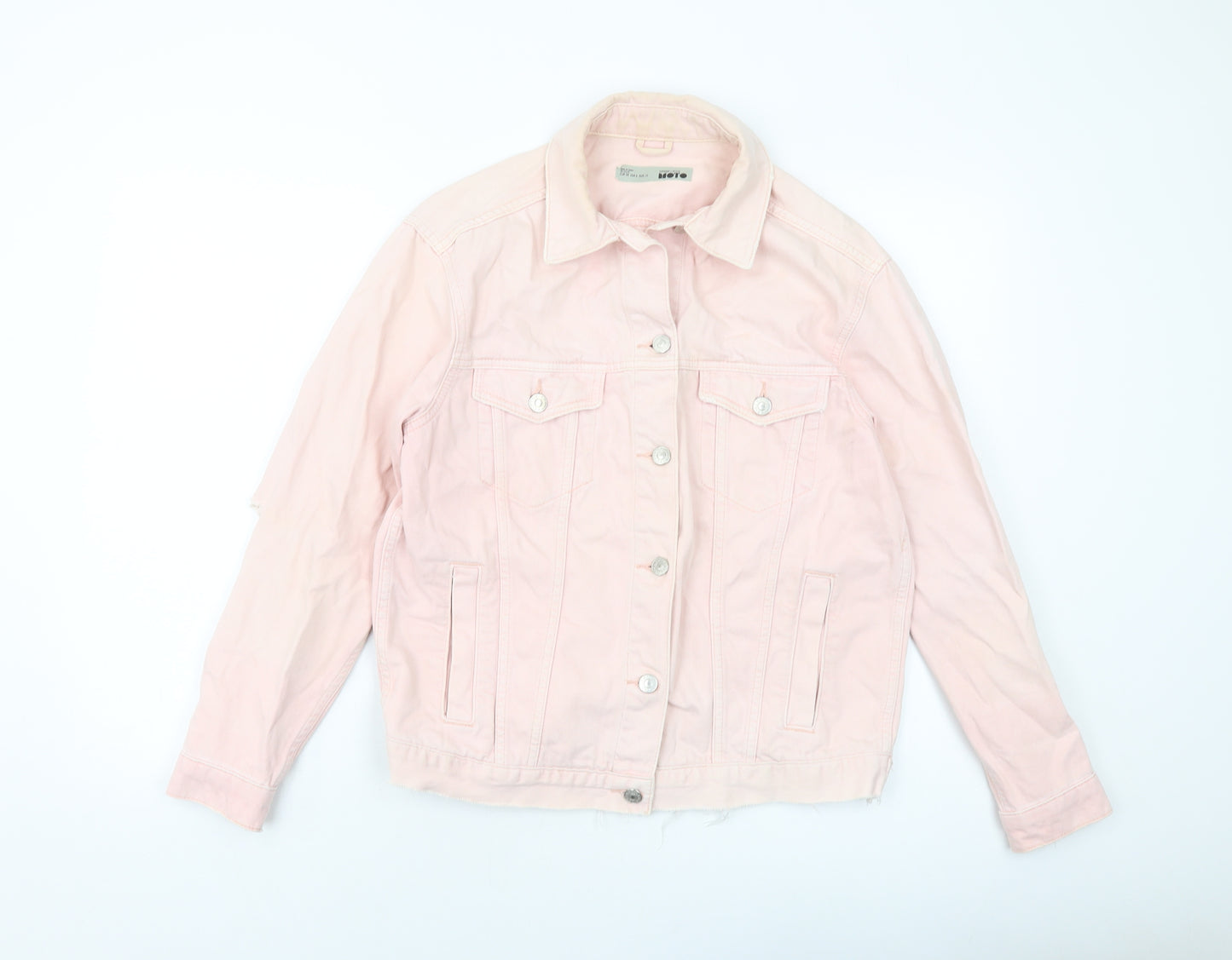 Topshop Womens Pink Jacket Size 10 Buckle