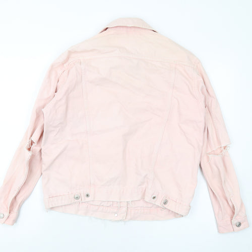 Topshop Womens Pink Jacket Size 10 Buckle