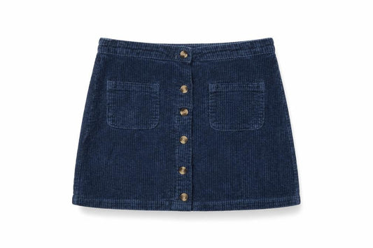 NEXT Girls Blue Cotton A-Line Skirt Size 11 Years Regular Button