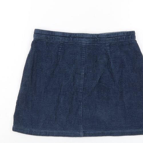 NEXT Girls Blue Cotton A-Line Skirt Size 11 Years Regular Button