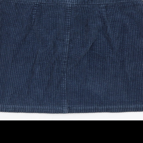 NEXT Girls Blue Cotton A-Line Skirt Size 11 Years Regular Button
