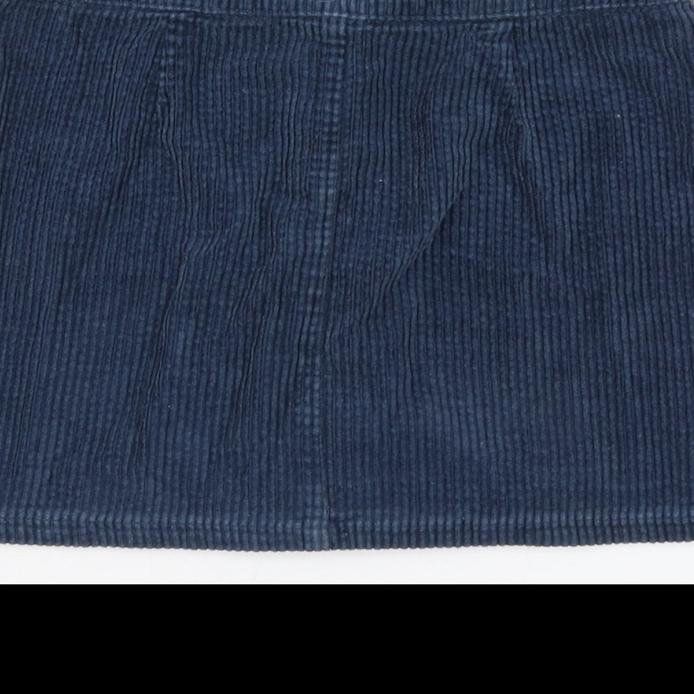 NEXT Girls Blue Cotton A-Line Skirt Size 11 Years Regular Button