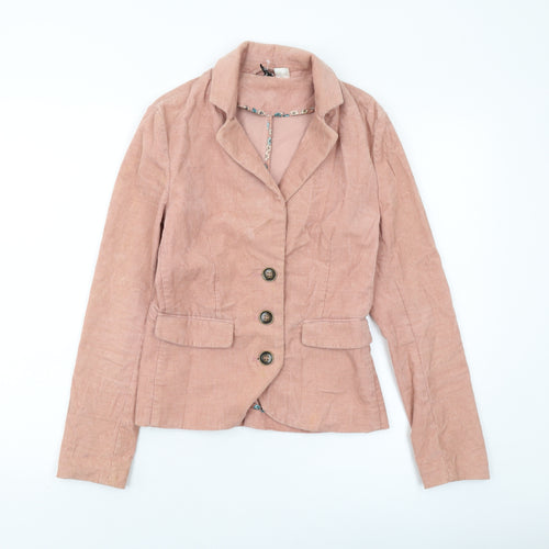 H&M Womens Pink Jacket Size 8 Button