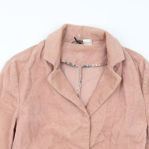 H&M Womens Pink Jacket Size 8 Button