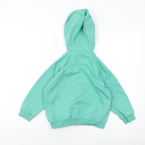NEXT Boys Green Cotton Full Zip Hoodie Size 5 Years Zip