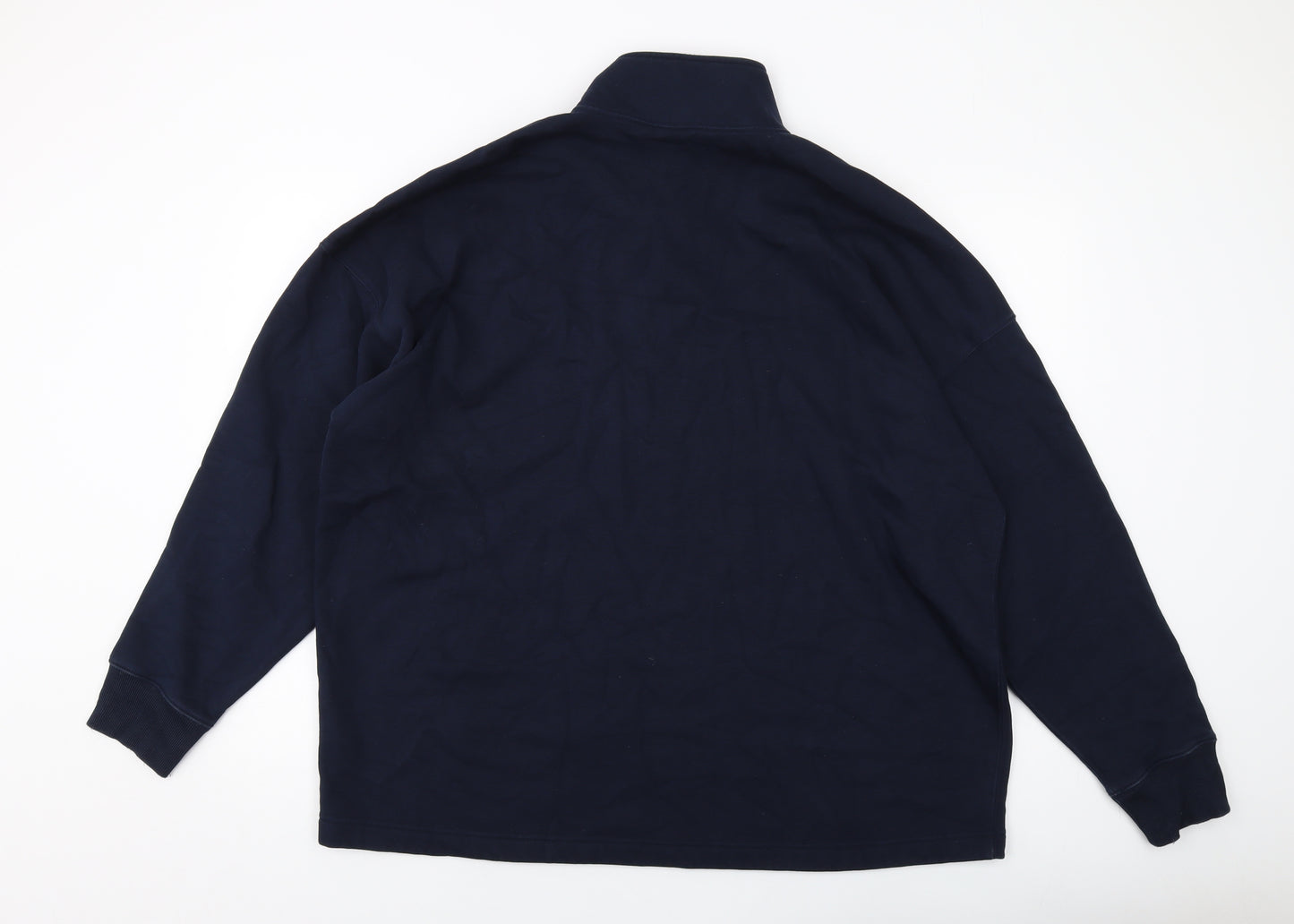 Marks and Spencer Mens Blue Cotton Pullover Sweatshirt Size 2XL
