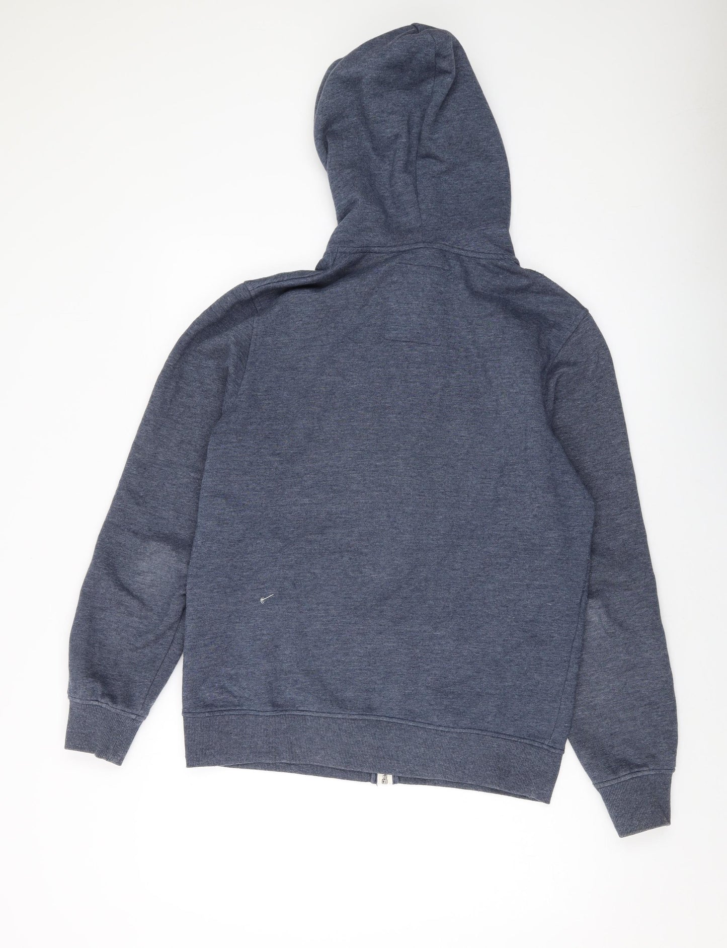 JACK & JONES Mens Blue Polyester Full Zip Hoodie Size M