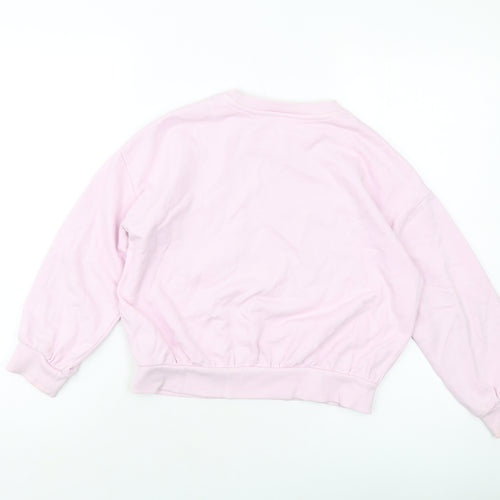 John Lewis Girls Purple Cotton Pullover Sweatshirt Size 8 Years Pullover