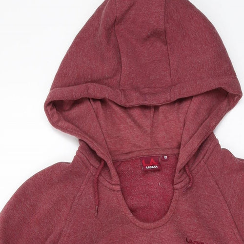 LA Gear Womens Red Polyester Pullover Hoodie Size 10 Pullover