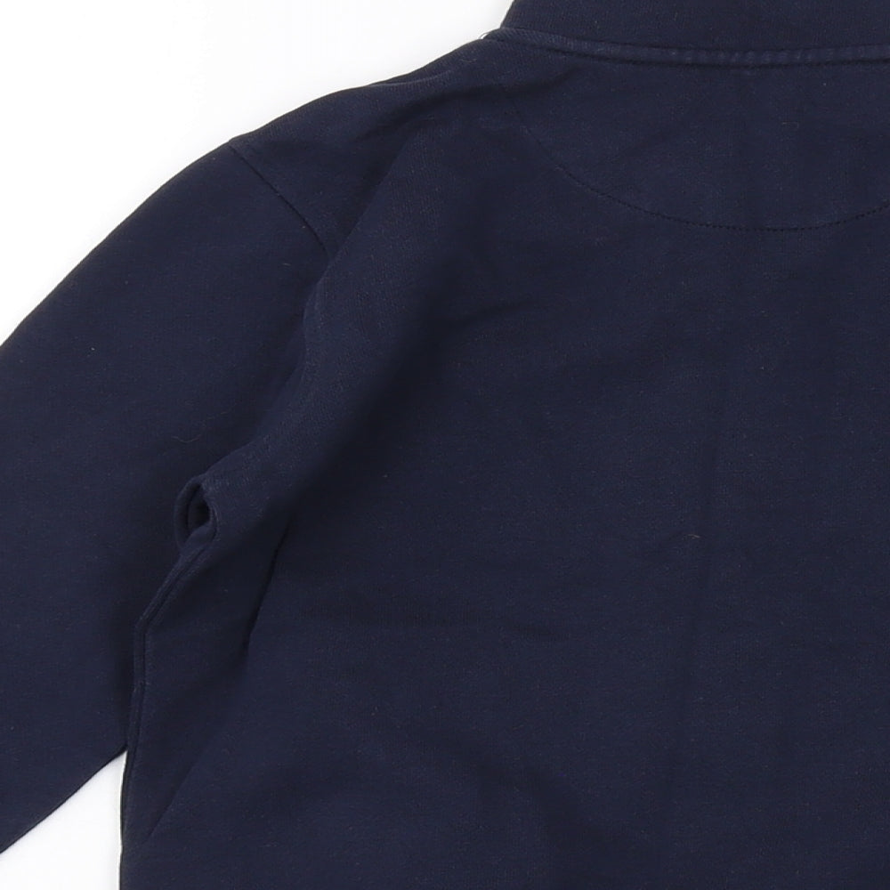 US Polo Assn. Boys Blue Cotton Full Zip Sweatshirt Size 8-9 Years Zip