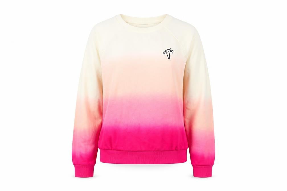 Front view of Marine Layer women’s multicoloured cotton pullover sweatshirt, size M, pullover