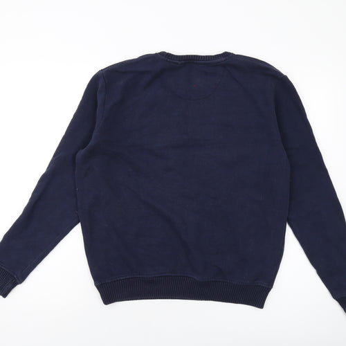 Hymn Womens Blue Cotton Pullover Sweatshirt Size M Pullover