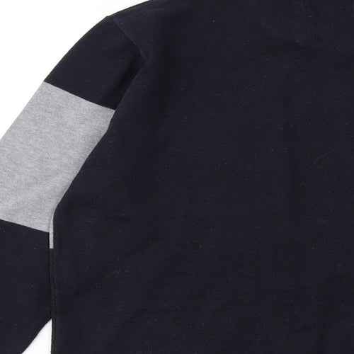 NEXT Mens Blue Crew Neck Cotton Pullover Jumper Size M Long Sleeve