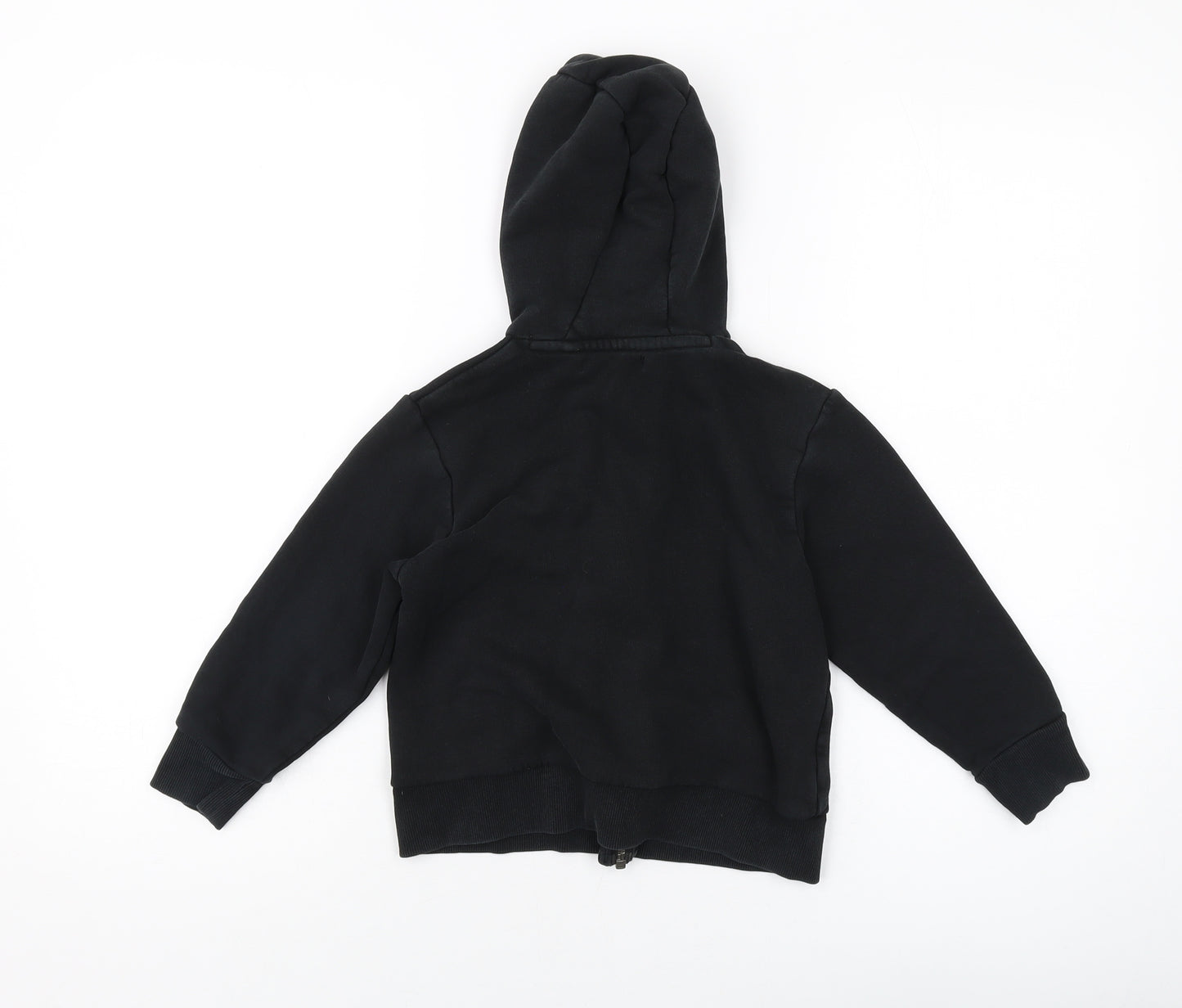 NEXT Boys Black Cotton Full Zip Hoodie Size 6 Years Zip
