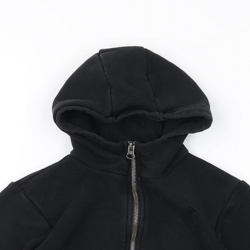NEXT Boys Black Cotton Full Zip Hoodie Size 6 Years Zip